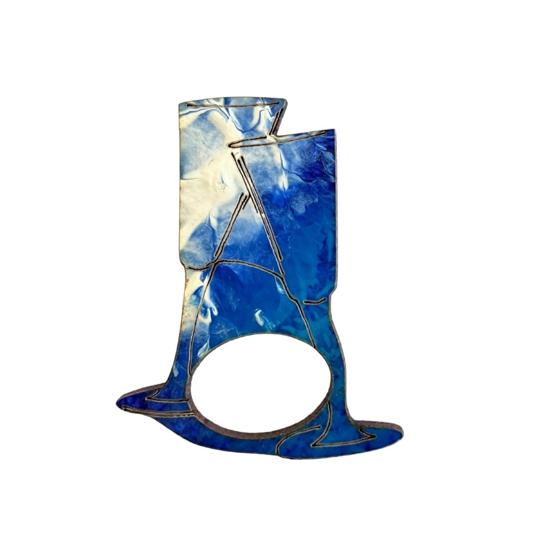 Champagne Glasses Brooch (5 Colors)
