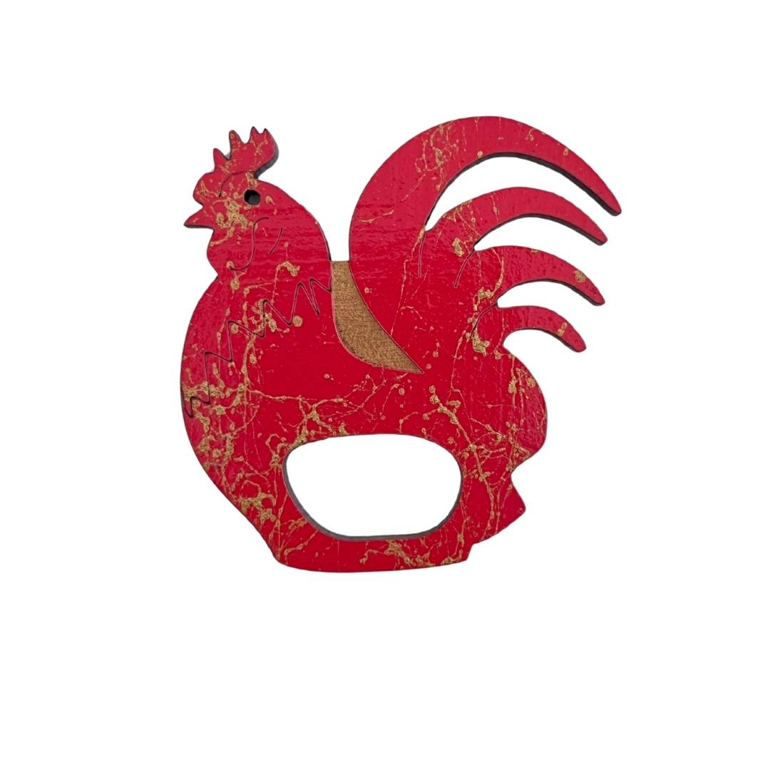 Rooster Glasses Brooch (5 Colors)