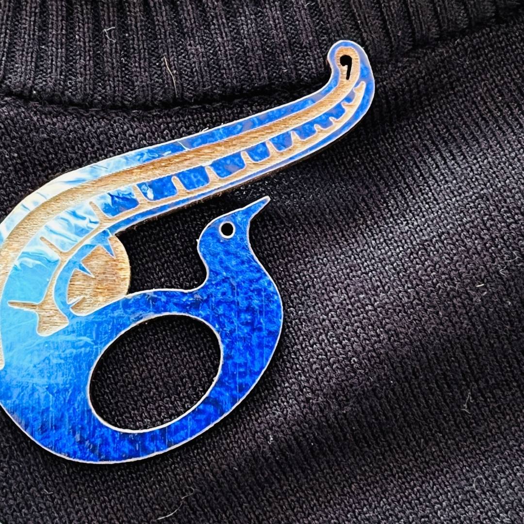Lyrebird Glasses Brooch (5 Colors)