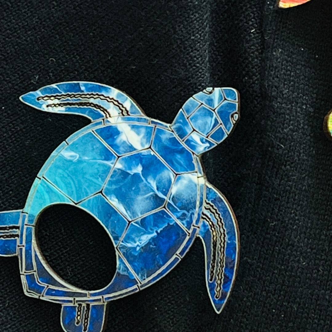 Turtle Glasses Brooch (5 Colors)