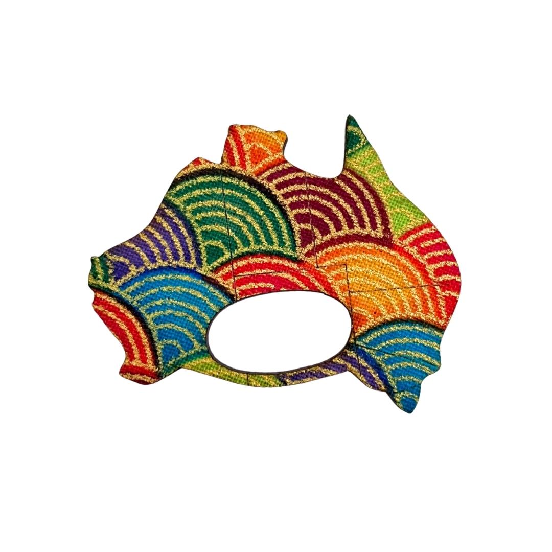Australia Glasses Brooch (5 Colors)