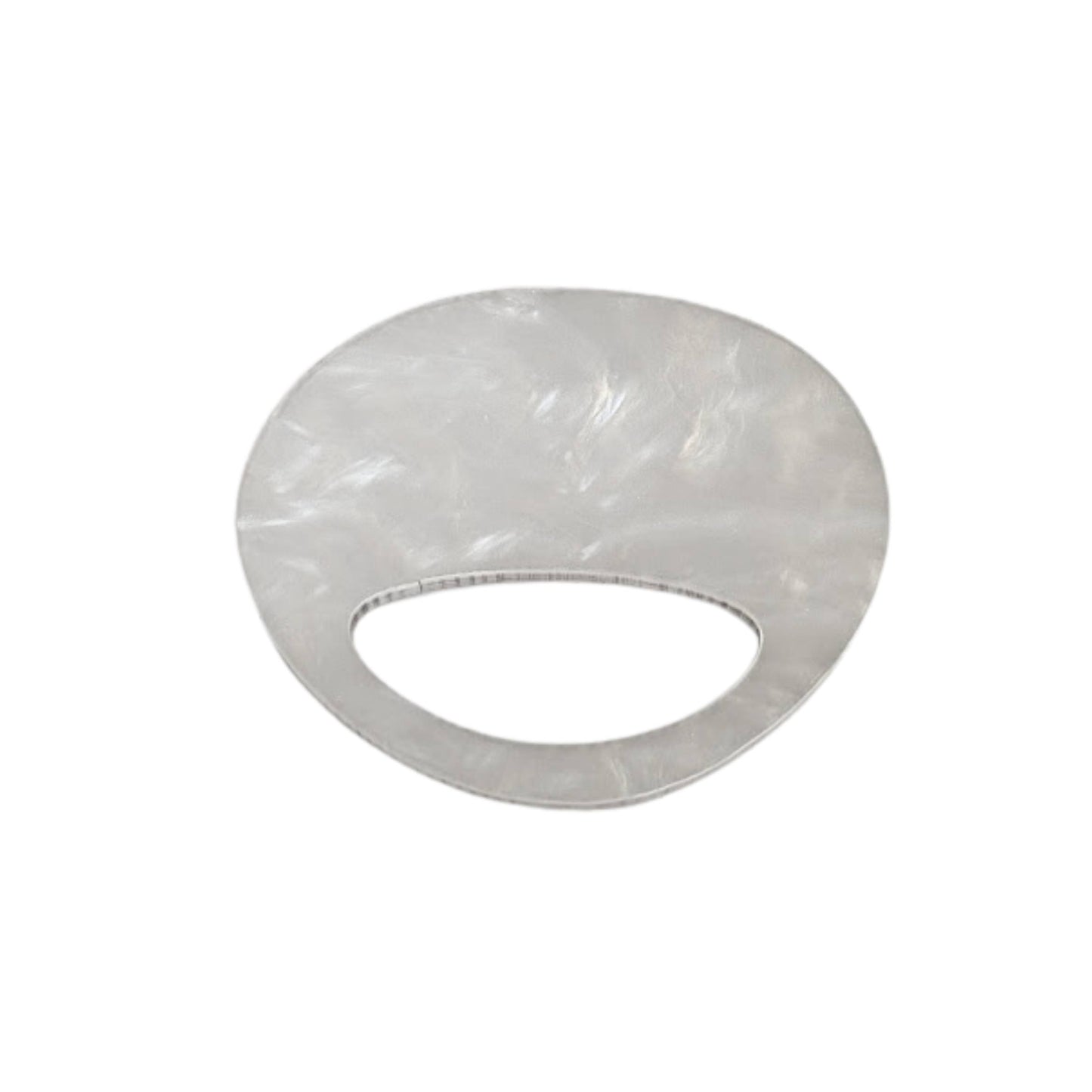 White Pebble Glasses Brooch