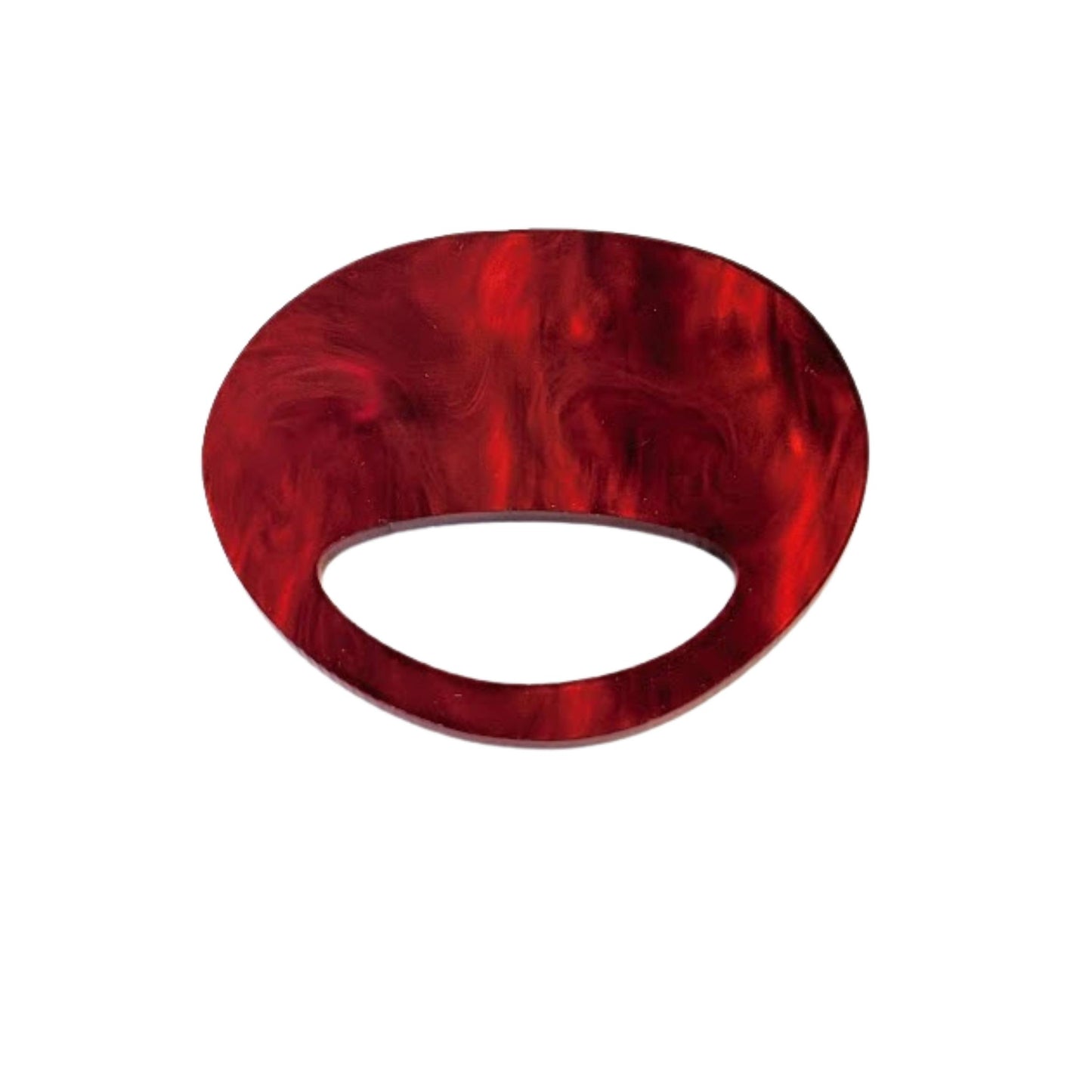 Red Pebble Glasses Brooch