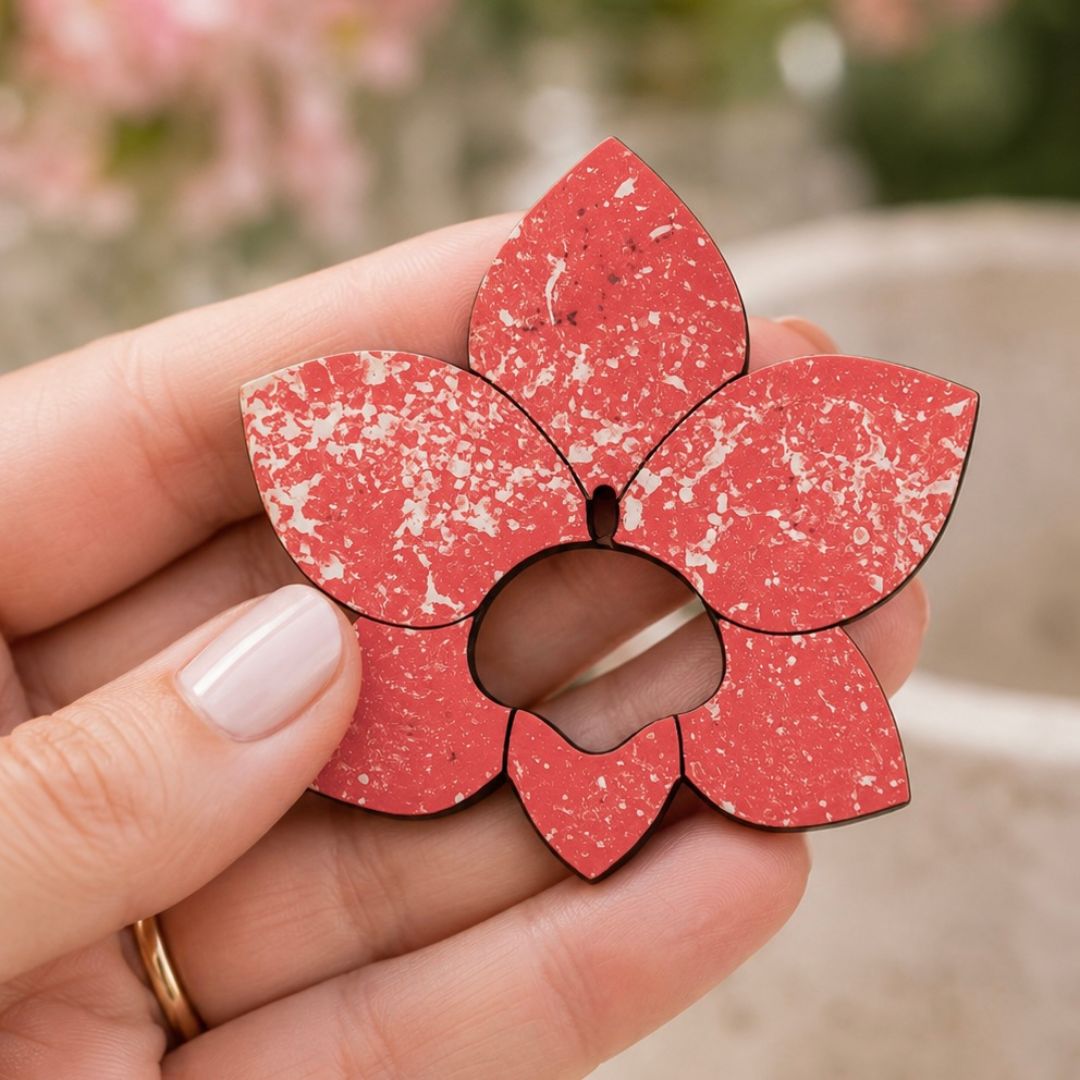 Orchid Glasses Brooch (8 Colors)