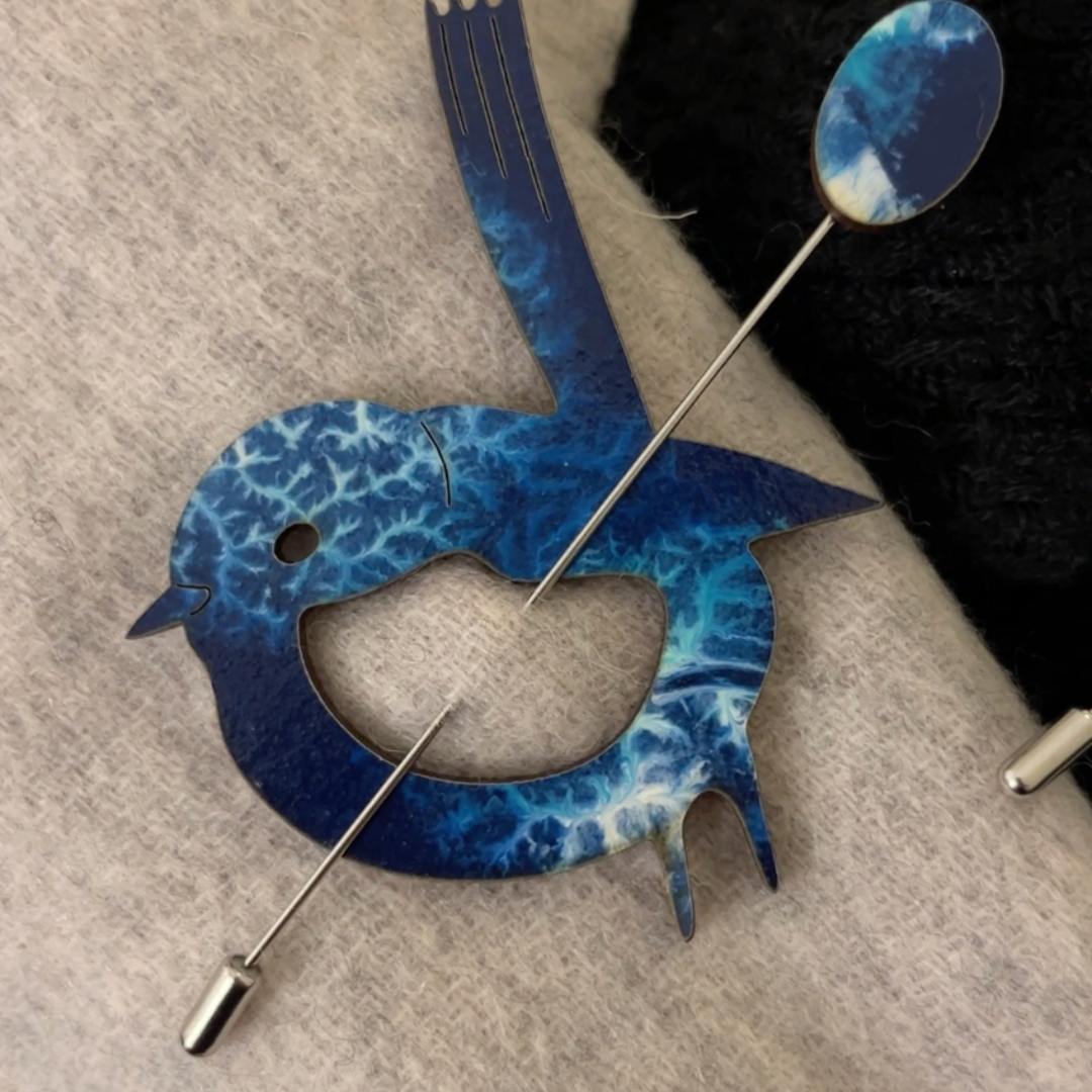 Blue Wren Scarf Pin (6 Colors)