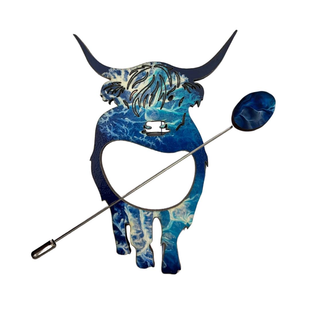 Highland Cow Scarf Pin (5 Colors)
