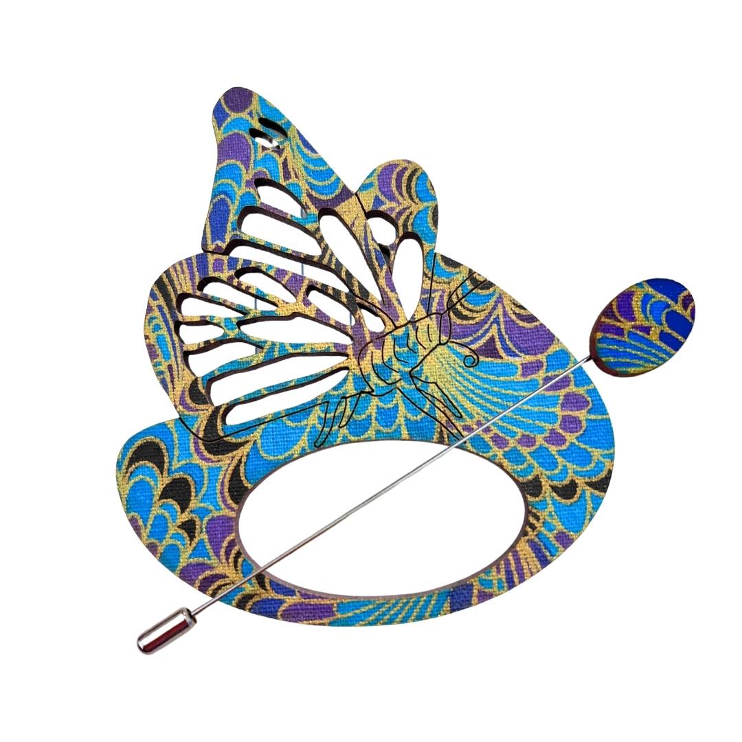 Butterfly Scarf Pin (5 Colors)