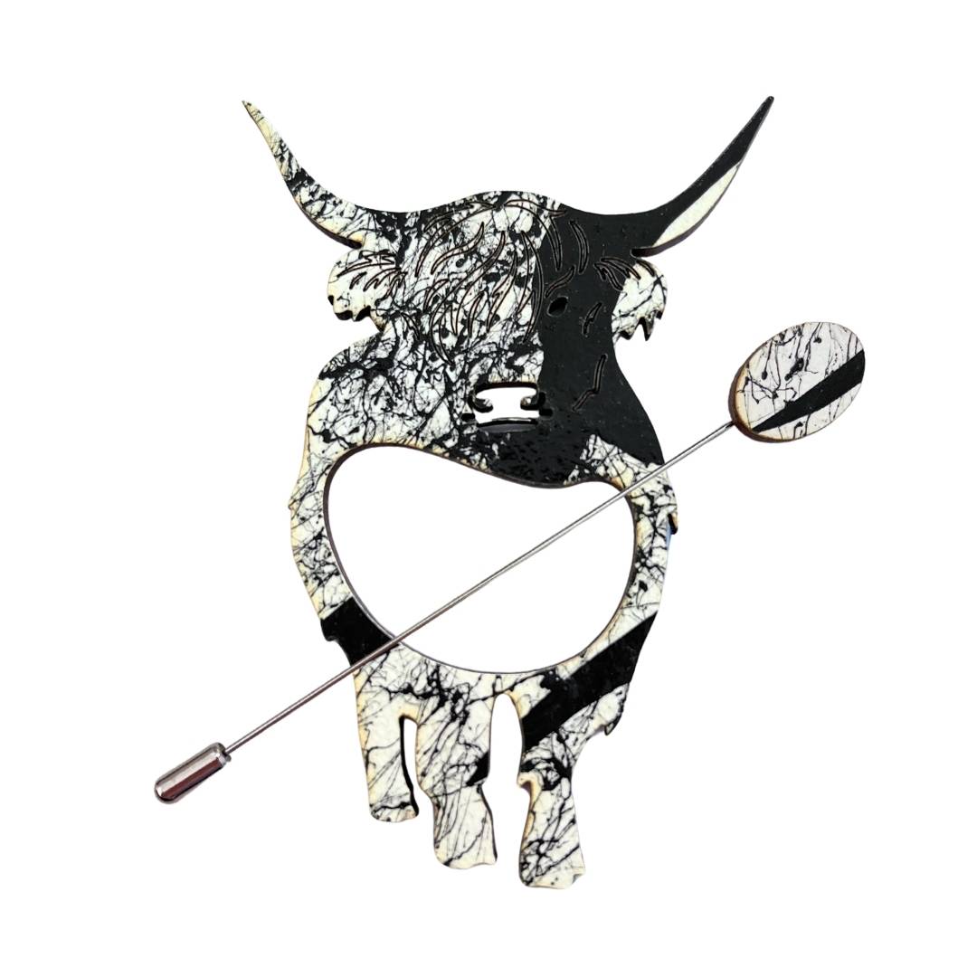 Highland Cow Scarf Pin (5 Colors)
