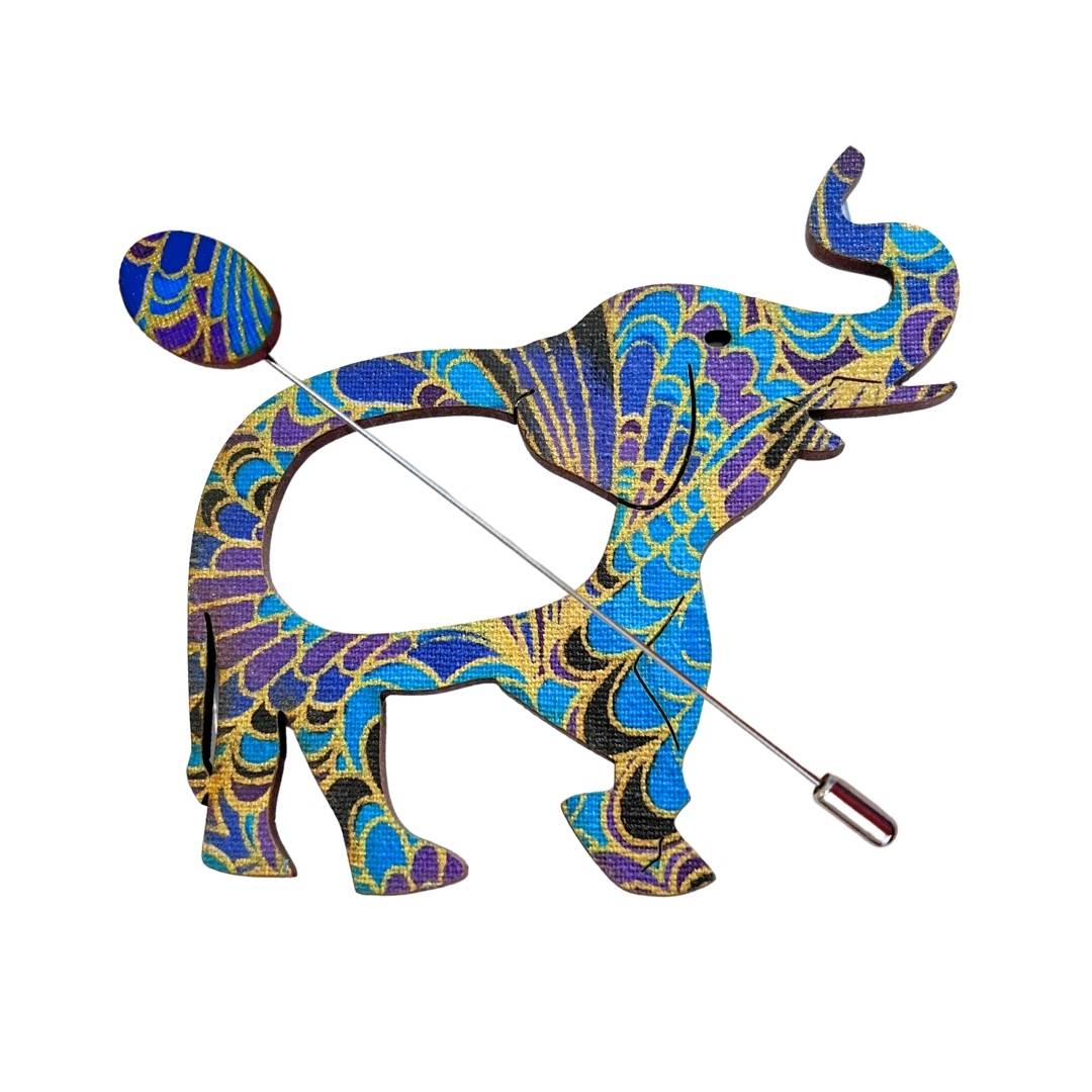 Elephant Scarf Pin (5 Colors)