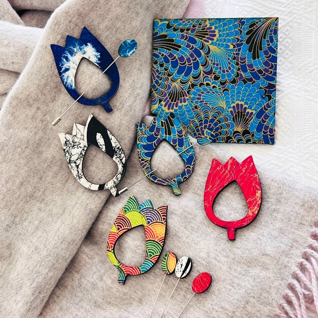 Tulip Scarf Pin (5 Colors)