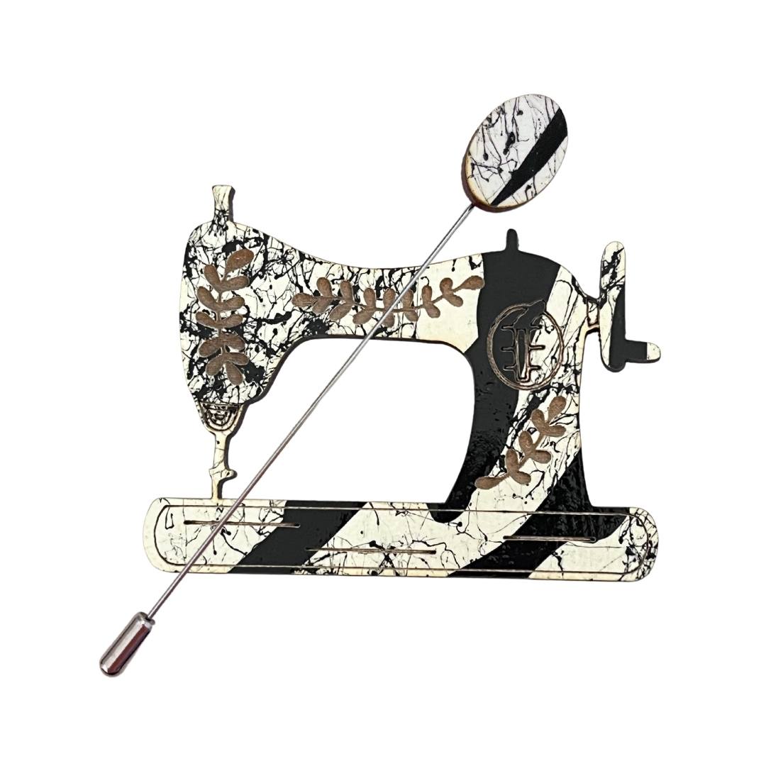 Sewing Machine Scarf Pin (5 Colors)