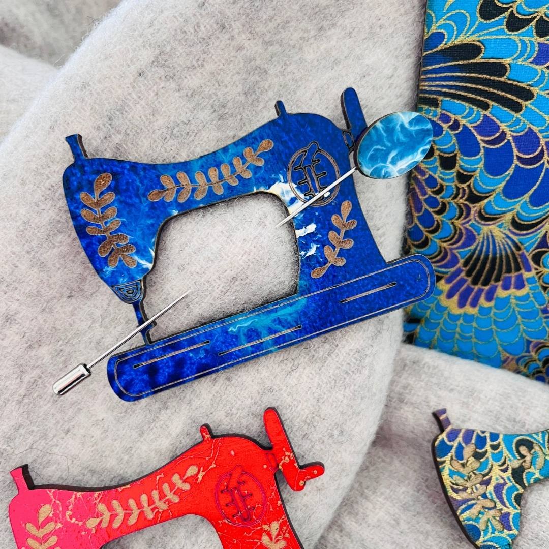 Sewing Machine Scarf Pin (5 Colors)