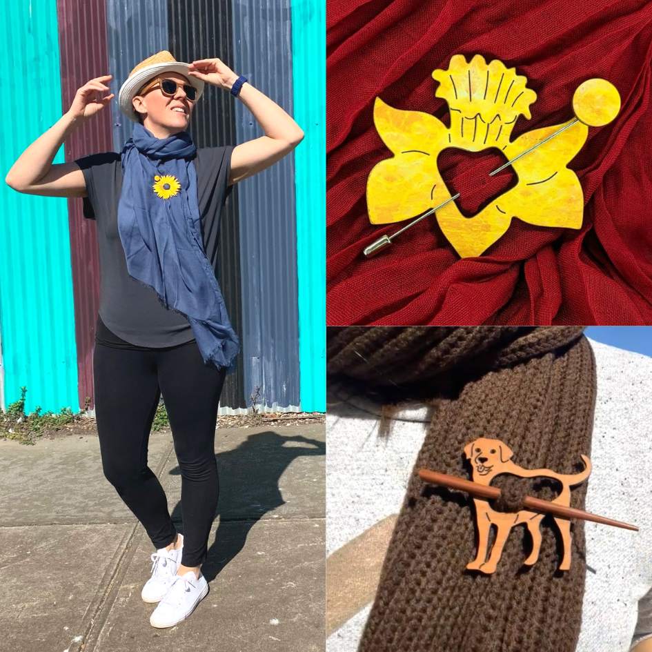 Sunflower Scarf Pin (2 Colors)