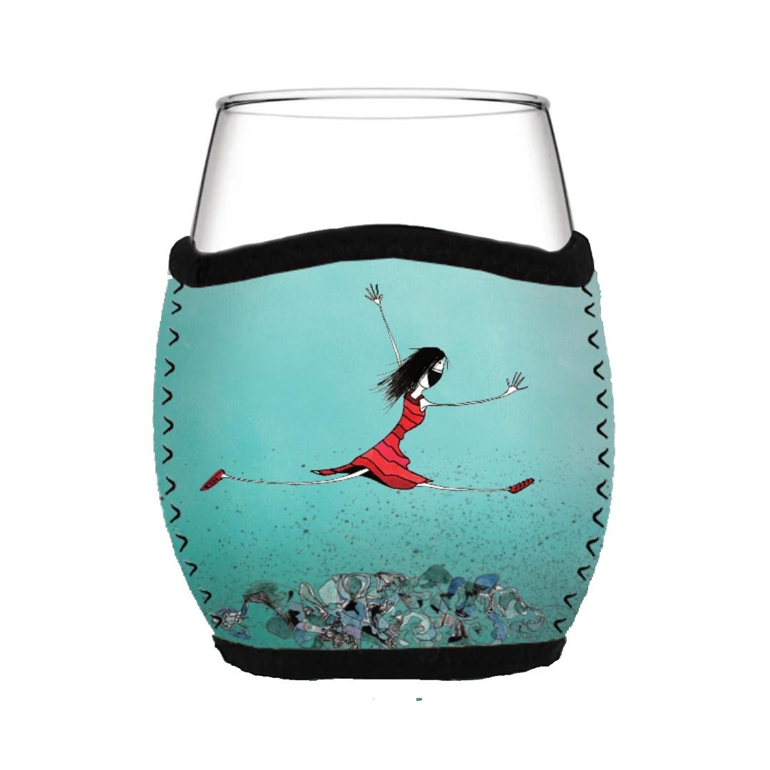 'Yes, we are gliding over the chaos with the greatest of ease' - Stemless Glass Cooler