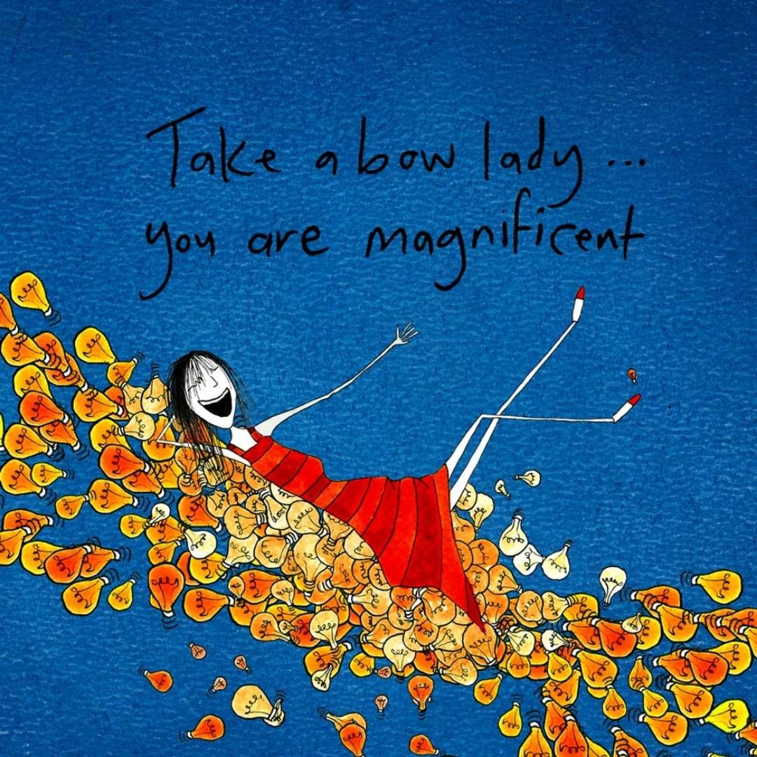 'Take a bow lady, you are magnificent' - Stemless Glass Cooler