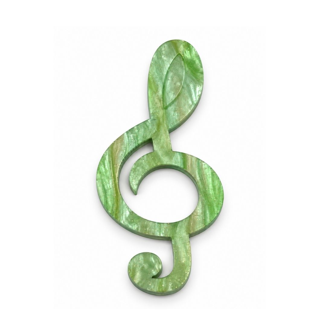 Treble Clef Glasses Brooch • Multiple Colours
