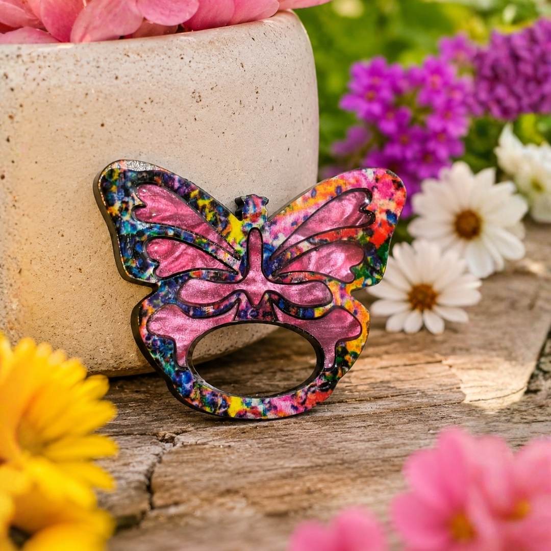 Butterfly - Dual Layer Glasses Brooch