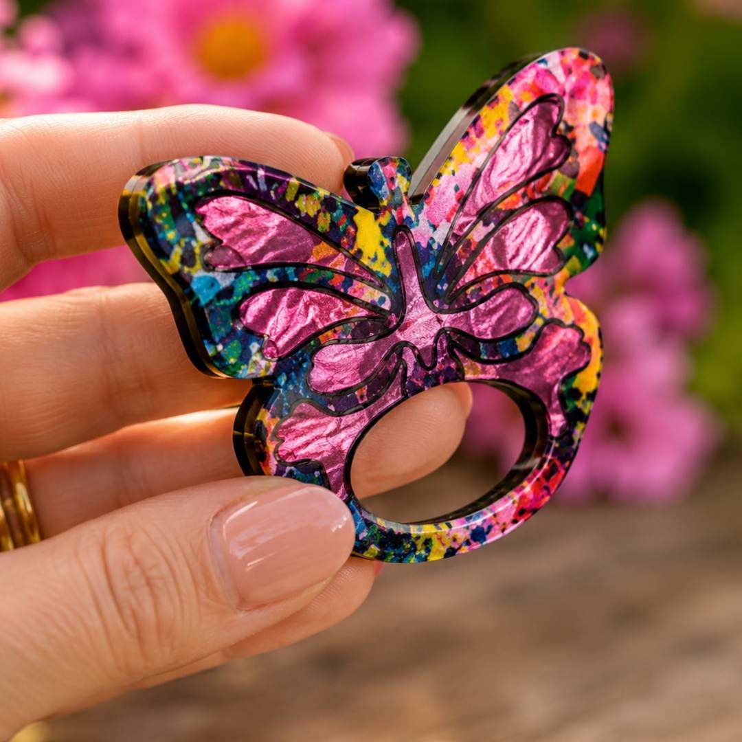 Butterfly - Dual Layer Glasses Brooch