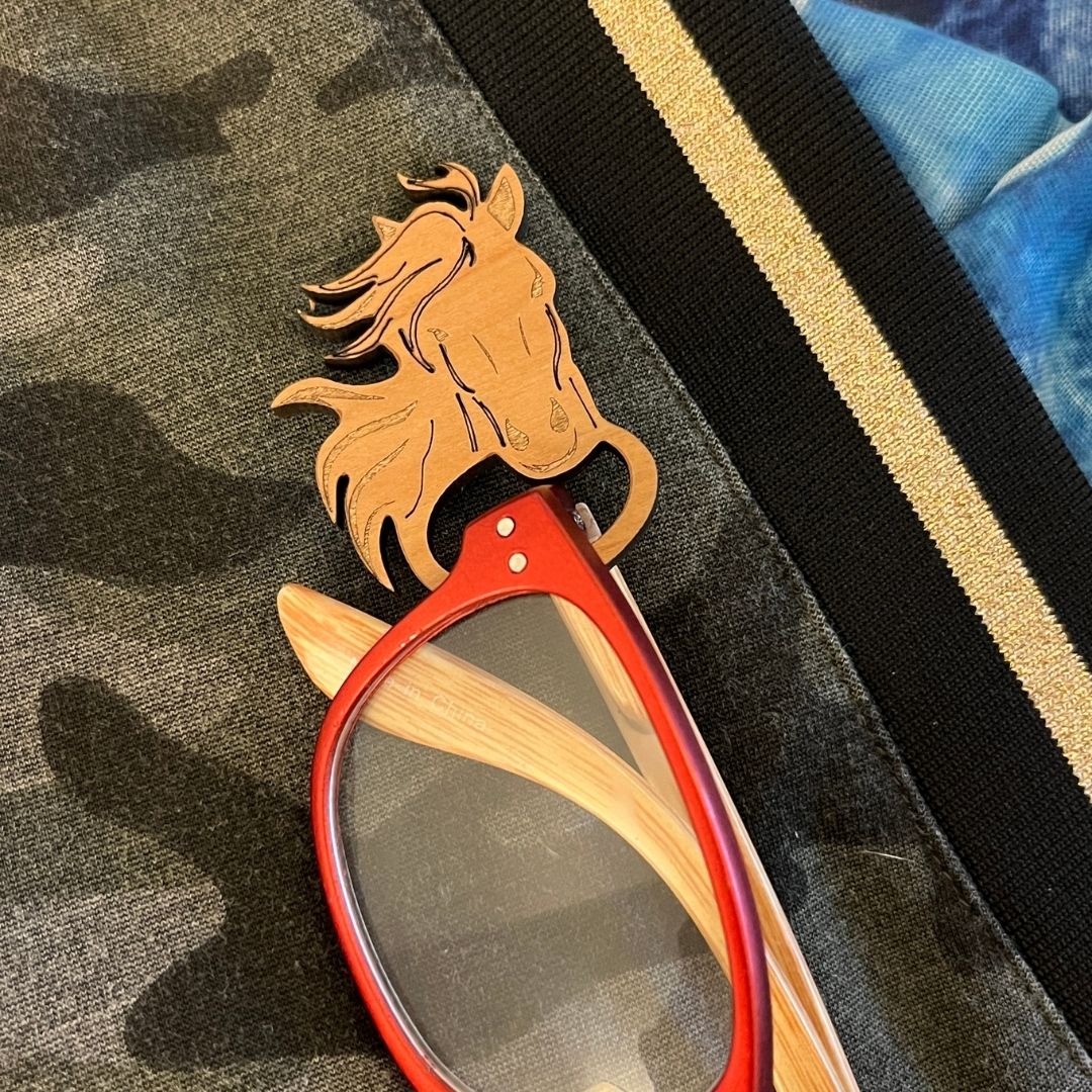 Horse Glasses Brooch