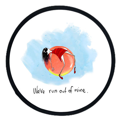 Folding Fan • We've run out of wine