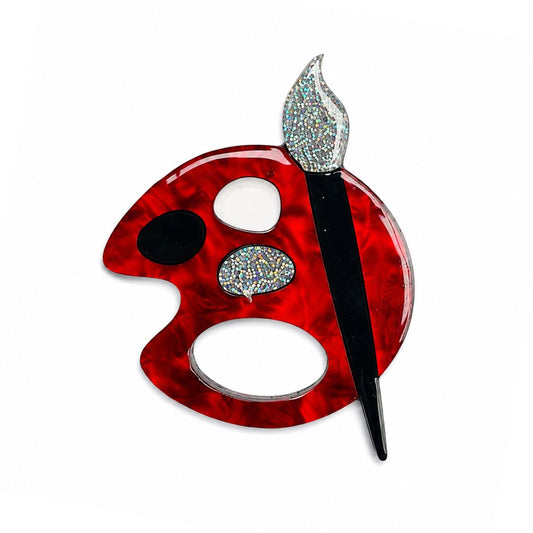 Artist Palette - Dual Layer Glasses Brooch