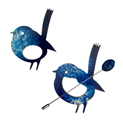 Blue Wren 2pk (Glasses Brooch & Scarf Pin)