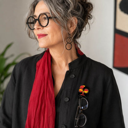 Face Lips - Dual Layer Glasses Brooch