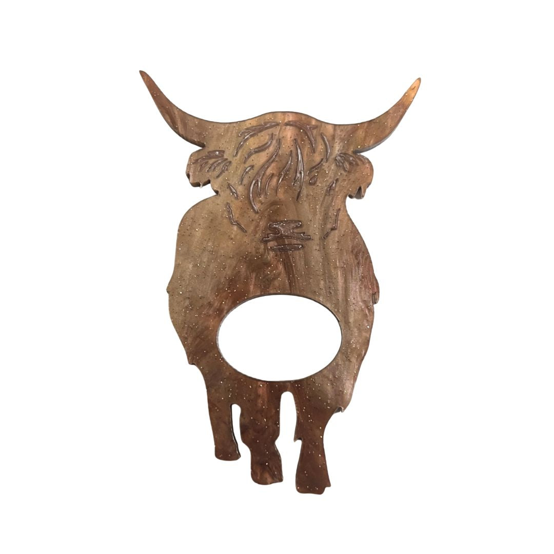 Highland Cow Glasses Brooch (5 Colors)