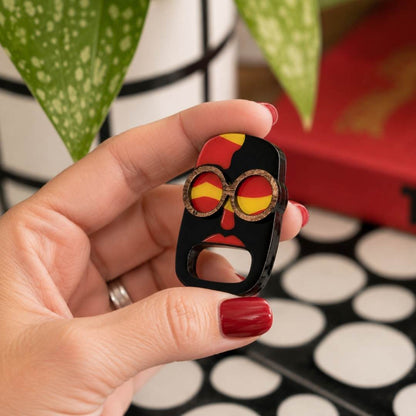 Face Lips - Dual Layer Glasses Brooch