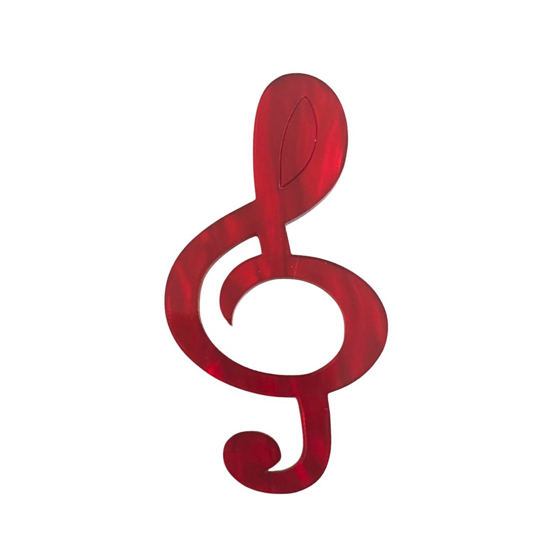 Treble Clef Glasses Brooch (5 Colors)