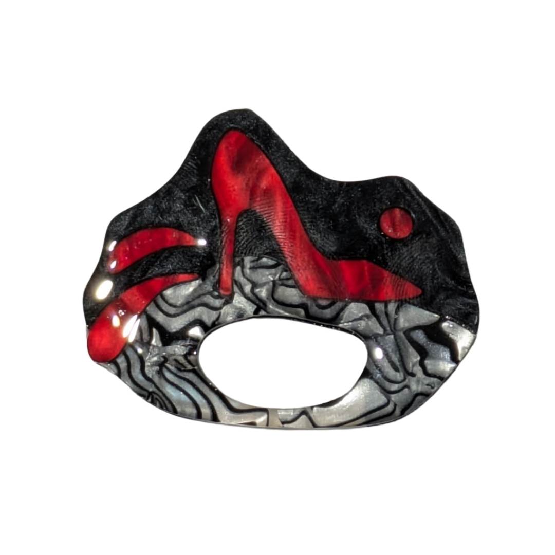 High Heel Shoe - Dual Layer Glasses Brooch