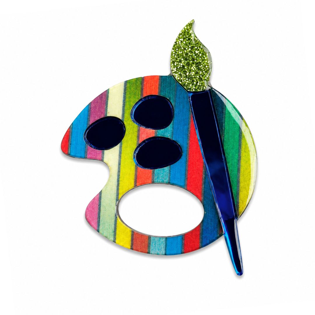 Artist Palette - Dual Layer Glasses Brooch