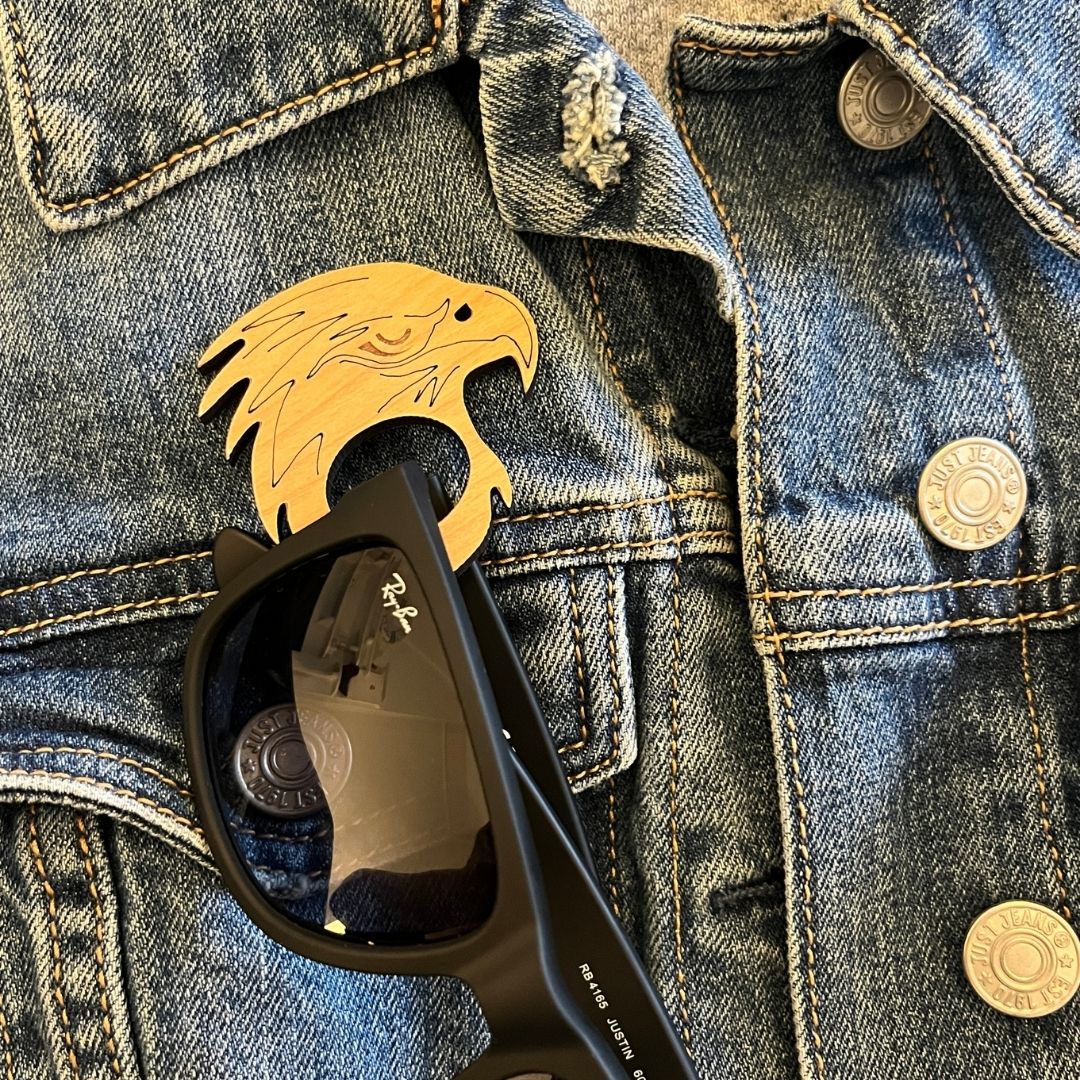 Eagle Glasses Brooch