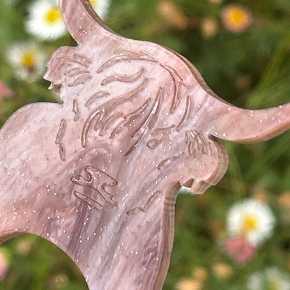 Highland Cow Glasses Brooch (5 Colors)