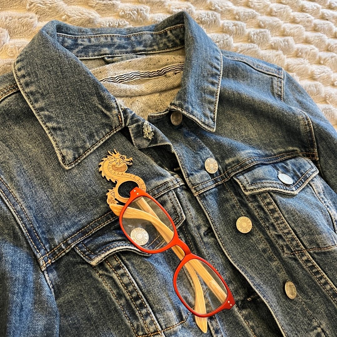Dragon Glasses Brooch