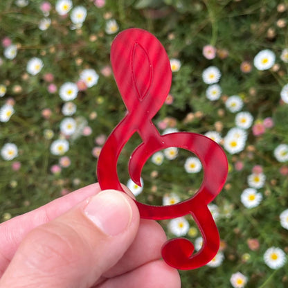 Treble Clef Glasses Brooch (5 Colors)