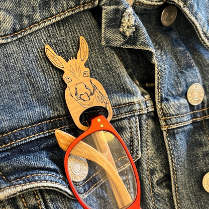 Donkey Glasses Brooch