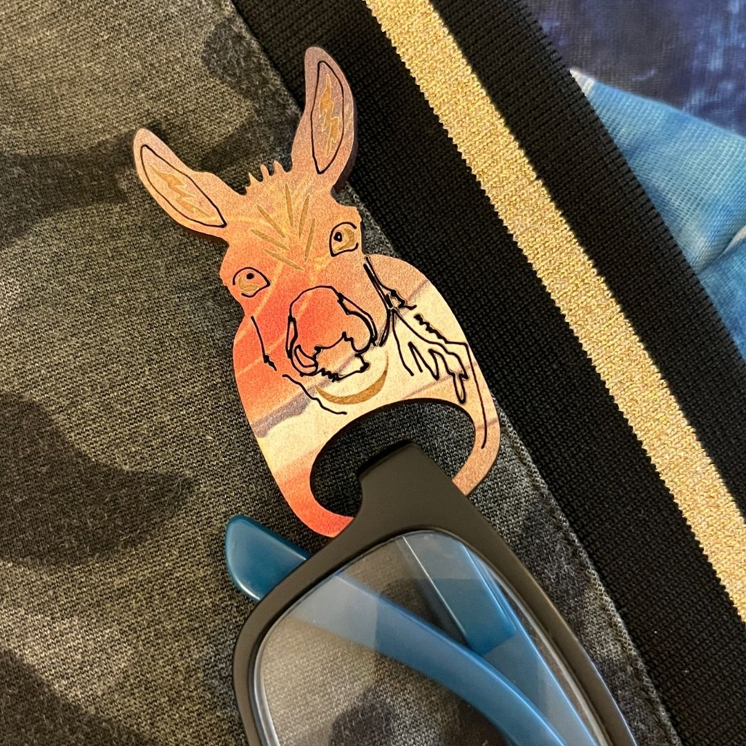 Donkey Glasses Brooch