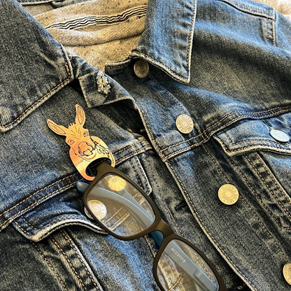 Donkey Glasses Brooch