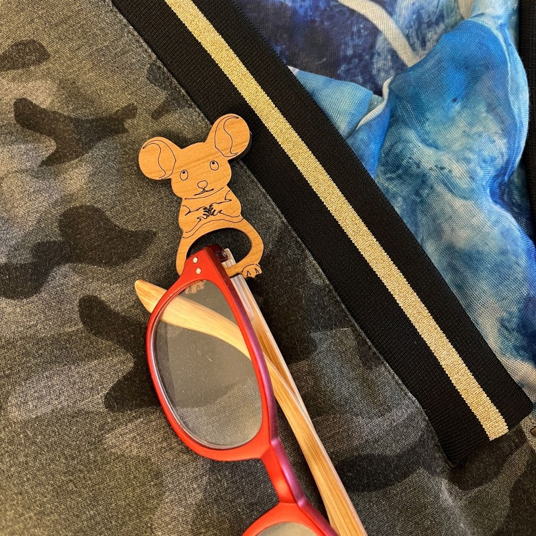 Mouse Glasses Brooch
