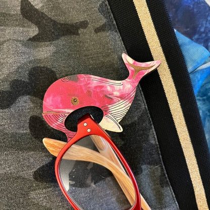 Whale Glasses Brooch