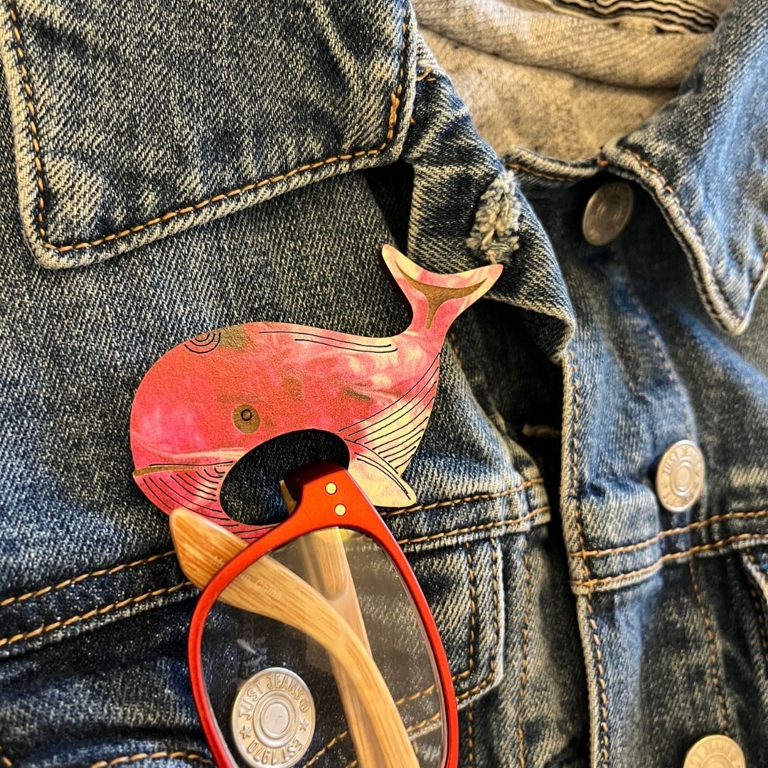 Whale Glasses Brooch