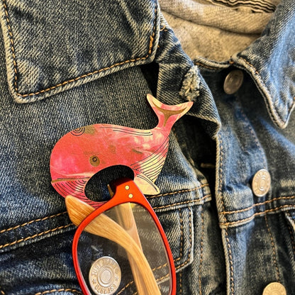 Whale Glasses Brooch