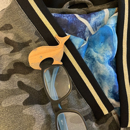 Whale Glasses Brooch