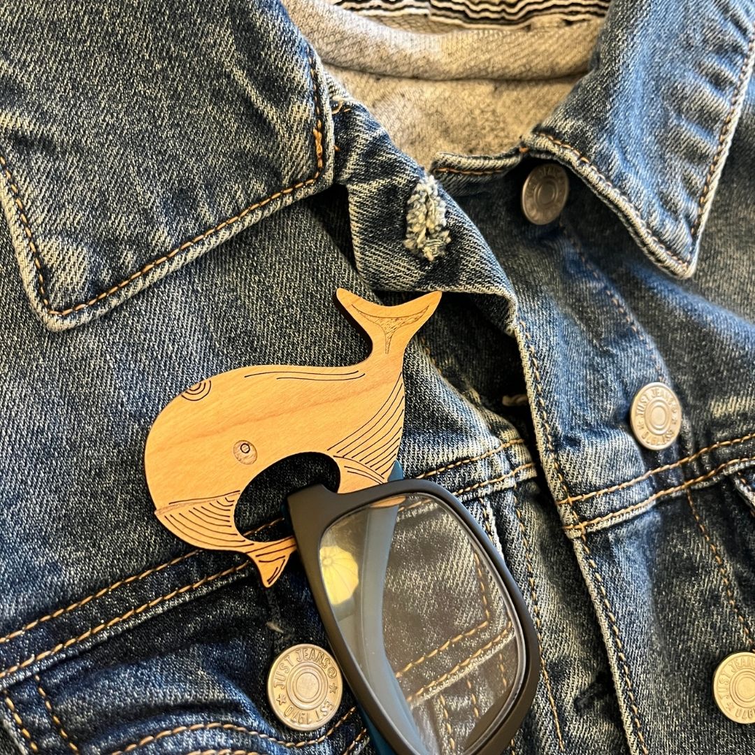 Whale Glasses Brooch