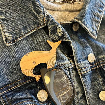 Whale Glasses Brooch