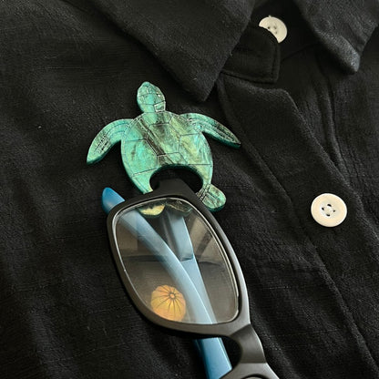 Turtle Glasses Brooch (5 Colors)