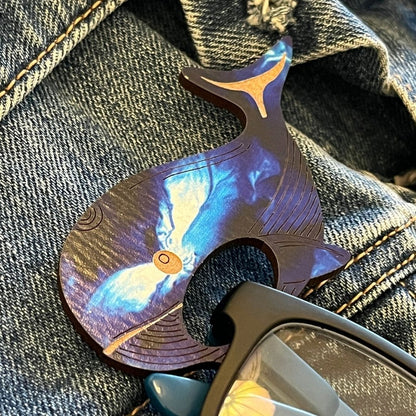 Whale Glasses Brooch