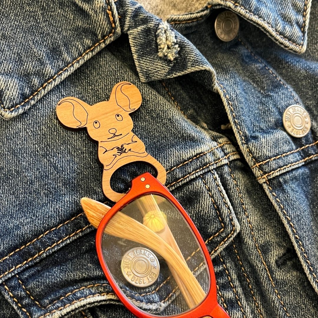 Mouse Glasses Brooch
