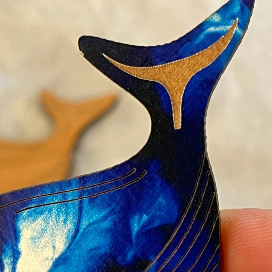 Whale Glasses Brooch